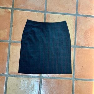 Banana Republic Grey Plaid Suit Skirt
